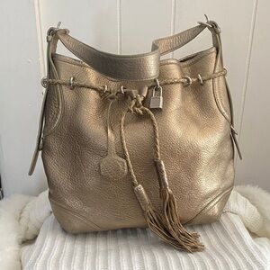 DKNY Metallic Gold Bucket Bag